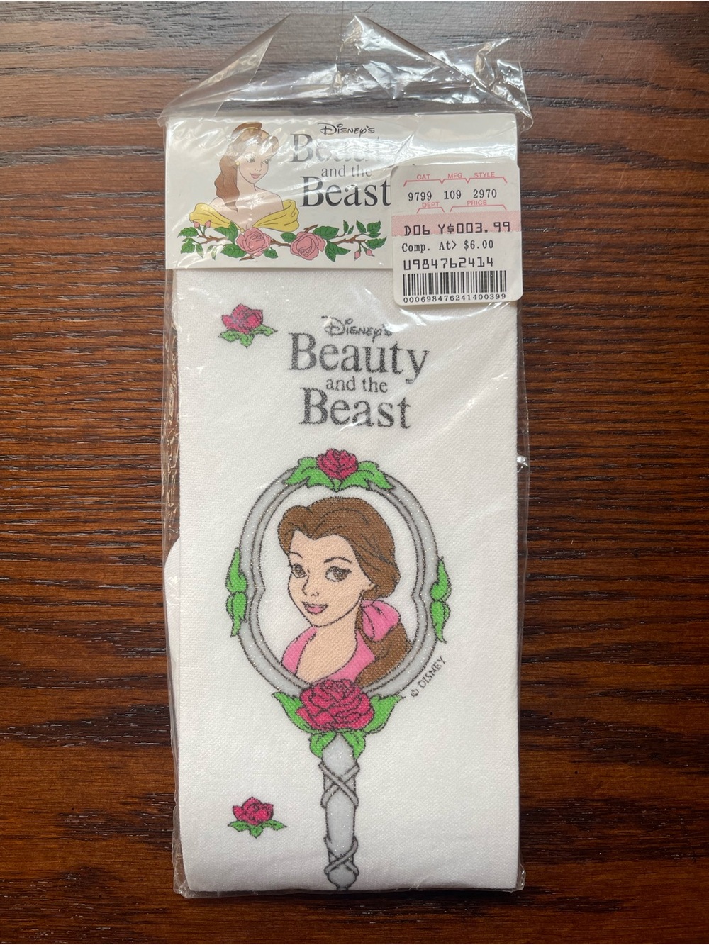 Vintage NWT Disney's Beauty and the Beast Childs Stockings Size 4/6 1990s